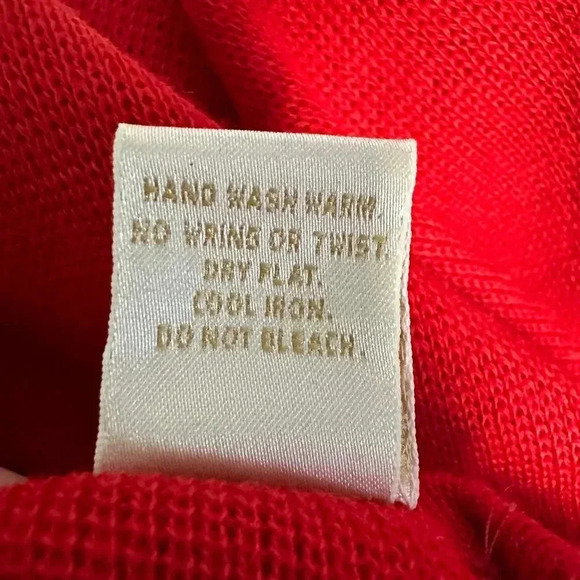 VINTAGE Women's John Henry Editions Sweater L, Red & Gold, Embroidery - Picture 15 of 16